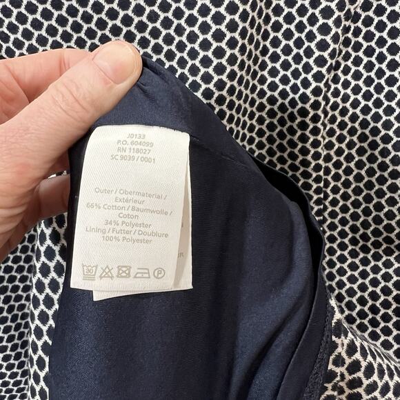 Boden Women’s Shift Dress Size M 10 Blue White Polka Dot Preppy Classic Business - Picture 5 of 8